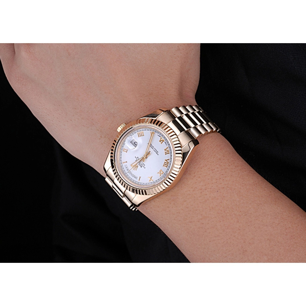 AAA Replica Watches 622546 White Gold Rolex Day-Date Dial Bracelet 0723